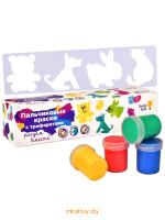 Набор для творчества - Пальчиковые краски с трафаретом, Genio Kids TA1401 - Minsktoys.by