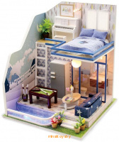Интерьерный конструктор Румбокс - Неоновый лофт, Hobby Day Mini House M042 Интерьерный конструктор Румбокс - Неоновый лофт, Hobby Day Mini House M042