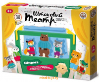 Кукольный театр штоковый с ширмой - Любимые сказки Колобок, Теремок, Кот и лиса, 03677