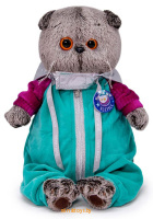Мягкая игрушка - Кот Басик в комбинезоне "Космос" 22 см, Budi Basa Ks22-182