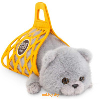 Игрушка мягкая - Кот Барсик в сумке серый 35 см., Orange B1002/35