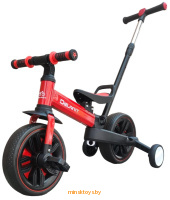 Беговел-велосипед TF-05RED детский 3 в 1 с родительской ручкой, Delanit  - Minsktoys.by