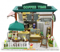 Интерьерный конструктор Румбокс - Coffee time, 200 эл, подсветка, HOBBY DAY C006