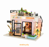 Интерьерный конструктор Румбокс - Студия звукозаписи, с подсветкой, HOBBY DAY M903