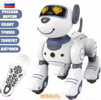 Собака робот Дружок на пульте управления интерактивная игрушка, BG1533R